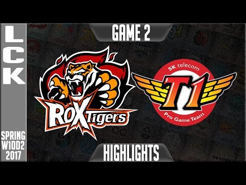ROX Tigers vs SKT Highlights Game 2 - LCK W10D2 Spring 2017 ROX vs SKT G2
