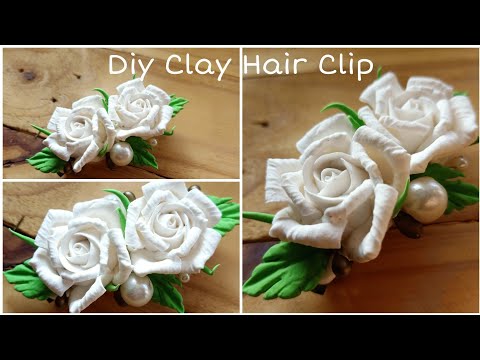 Handmade Floral Hair Clip From Clay | Base Making Tips | Hair Accessories