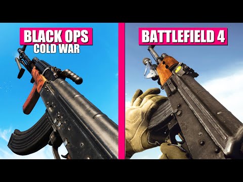 Call of Duty Black Ops Cold War vs Battlefield 4 - Weapons Comparison