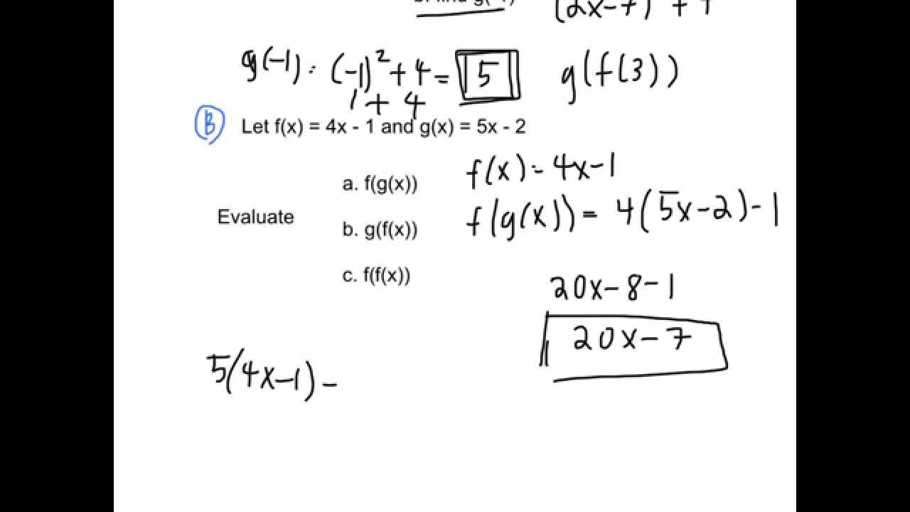 6.3: Function Operations & Composition (Algebra II)