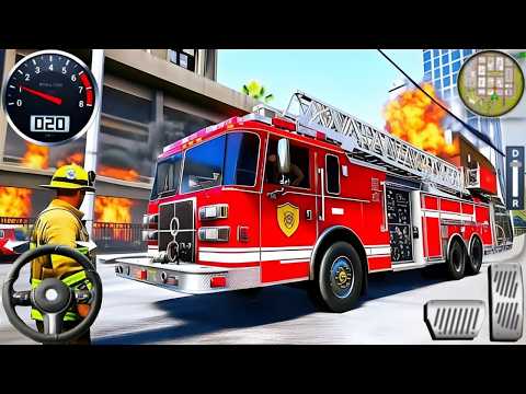 Fire Truck City Rescue Simulator - 911 US Emergency Fire Truck Driving 3D - Android Gameplay