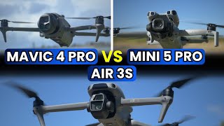 🚀 DJI Mini 5 Pro vs Air 3S vs Mavic 4 Pro — Specs, Features & Real-World Results!