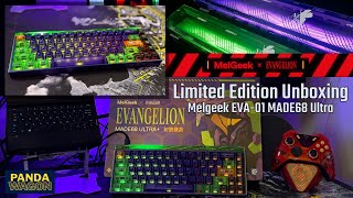Melgeek x Evangelion EVA-01 MADE68 Ultra Limited Edition Keyboard Unboxing + Panda Wagon Overview