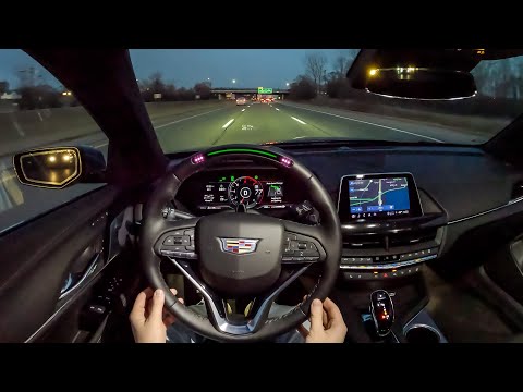 2023 Cadillac CT4 Premium Luxury - POV Night Drive (Binaural Audio)