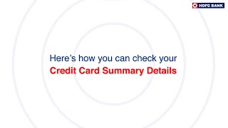 How to check your Credit Card Details using HDFC Bank MobileBanking App
