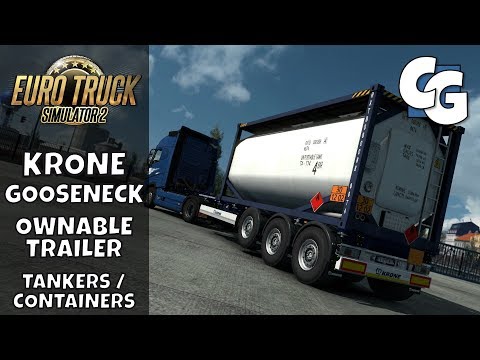 Mod Spotlight - Krone Gooseneck Ownable Trailer (Tankers + Containers Compatible) - ETS2 1.32