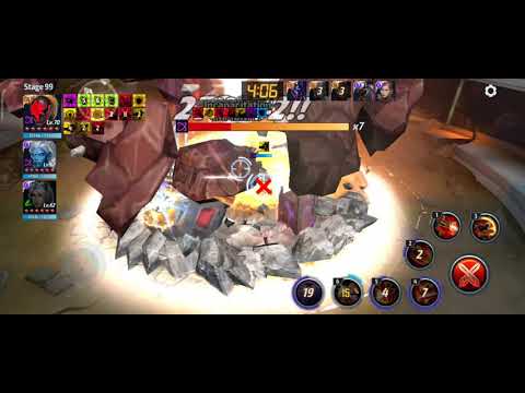 Marvel Future Fight - T3 Captain Marvel (Last Avenger uni) - PVE Test with ctpd - WBU Stage 99 Cull