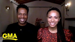 Leslie Odom Jr and wife, Nicolette Robinson, talk about ‘Love in the Time of Corona’ l GMA video