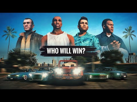 All Main GTA Characters The Big Race Contest - Who Will Win?