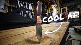 Premium EDC Copper & Rosewood! CJRB Large Pyrite Light