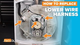 How to Replace Lower Wire Harness part # W11643701 on Your Whirlpool Maytag Amana Washer
