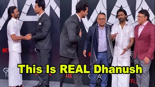 Watch Other Side Of Dhanush When He Meets Vicky Kaushal At The Gray Man Premier | Must Watch