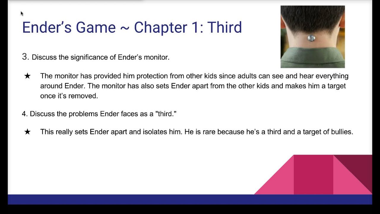 Ender's Game Ch  1 2 Study Guide