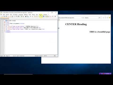 html text alignment | left centre right | by bhanu priya
