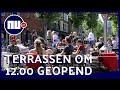 Compilatie: Zo stroomden de Nederlandse terrassen vol na 12.00 uur | NU.nl