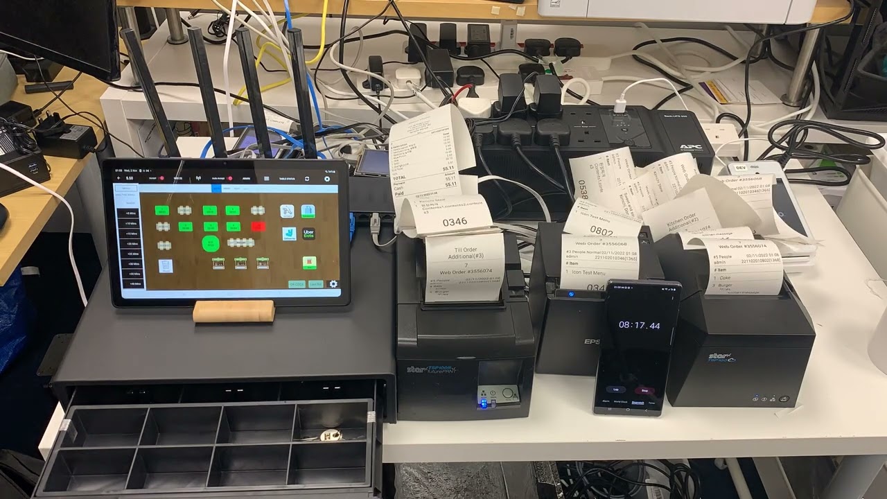 UPS test with restaurant POS system