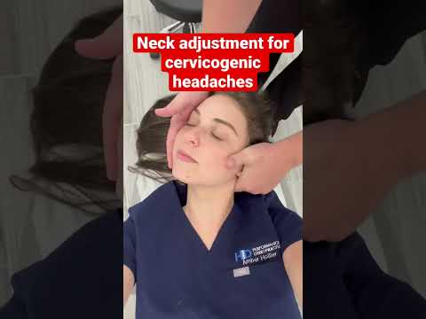 Neck adjustment for cervicogenic headaches. #neckpain #headaches #migraine #chiropractor #adjustment