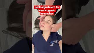 Neck adjustment for cervicogenic headaches. #neckpain #headaches #migraine #chiropractor #adjustment