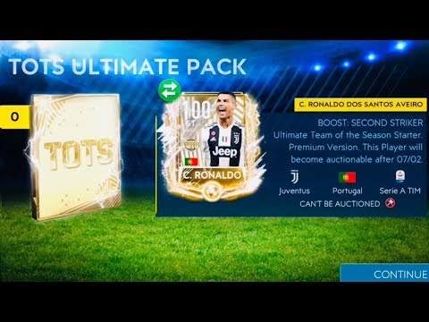 I GOT 100 OVR UTOTS RONALDO / Greatest Super Utots bundle packs opening in fifa Mobile 19 Video