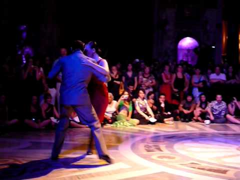  Osvaldo Zotto  and  Milena Plebs  are  dancing  to  the  tango  "  Indio Manso  "