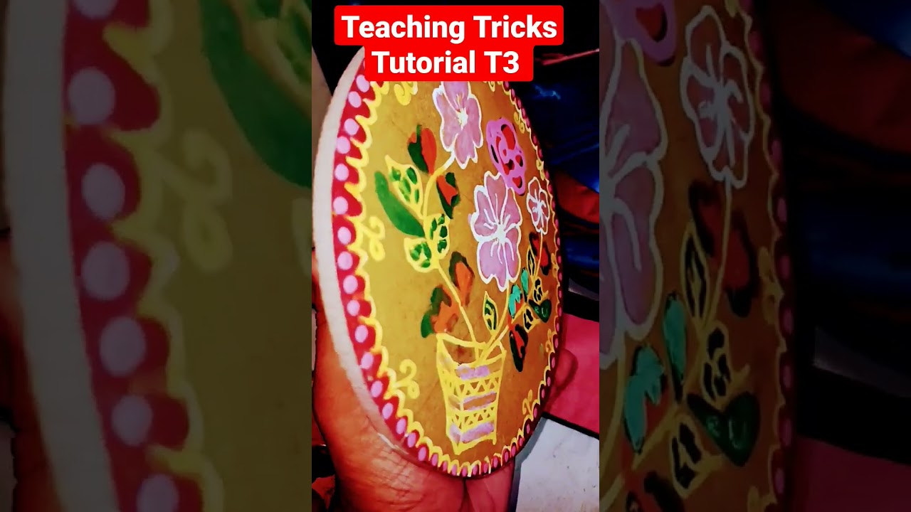 cardboard painting flower |  Diy crafts painting। Home decor। Flower Painting। Easy flower Painting