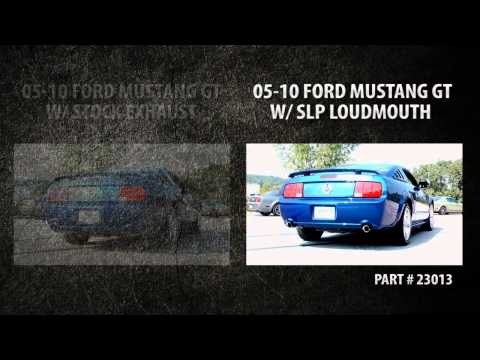 SLP Loudmouth Axle-Back vs. Stock Exhaust - 2005-2010 Ford Mustang GT