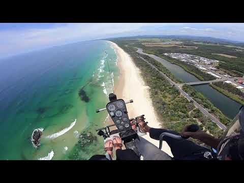 Australia Beach gyrocopter fun