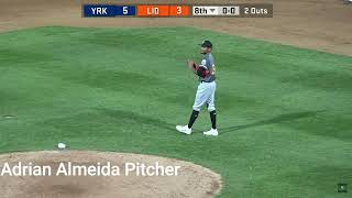 Adrian Almeida Pitcher Reliever York Revolution 22/4/22 Sport Pro Services