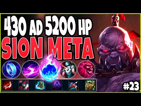 430+AD & 5200+HP SION SEASON 10 META! LoL Meta Sion Season 10 Build Guide #23! Top Sion s10 Gameplay