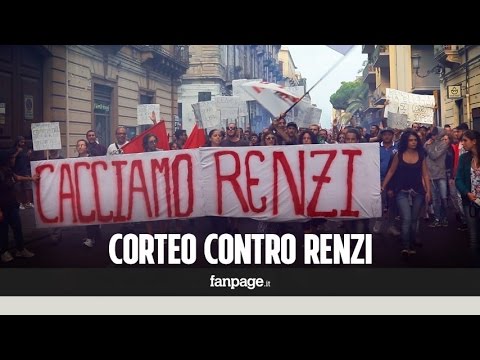 Proteste contro Renzi: docenti, studenti, No Muos e Anpi in piazza