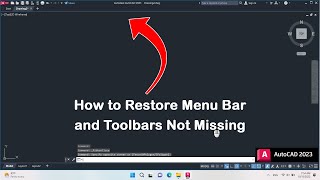 AutoCAD 2023 Tip & Trick EP.7 - How to Restore Menu Bar and Toolbars Not Missing