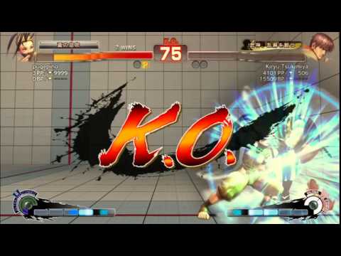 [USF4] Kiryu Tsukimiya (Guy) vs EX pugera (Ibuki) 2014-12-23