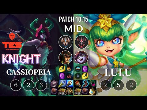 TES knight Cassiopeia vs Lulu Mid - KR Patch 10.15