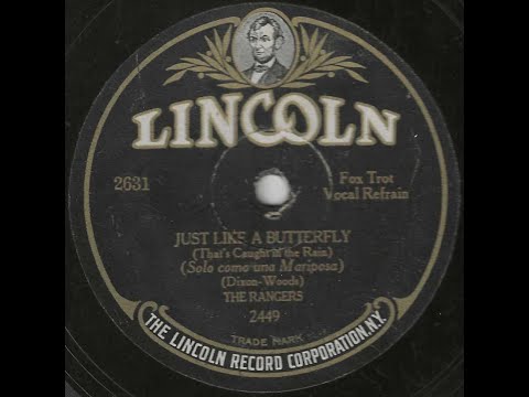 The Rangers [Sam Lanin] "Just Like A Butterfly (That's Caught In The Rain)" Roaring Twenties 78 RPM