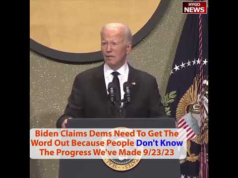 Biden: Dems Need To Get Word Out Because People Don't Know Progress Made; A Smart Vice President!