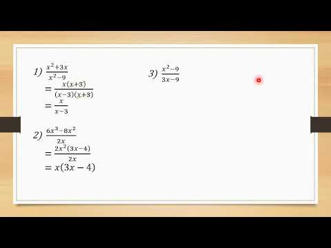 Graad 9 Vereenvoudiging deur faktorisering 14 Mei