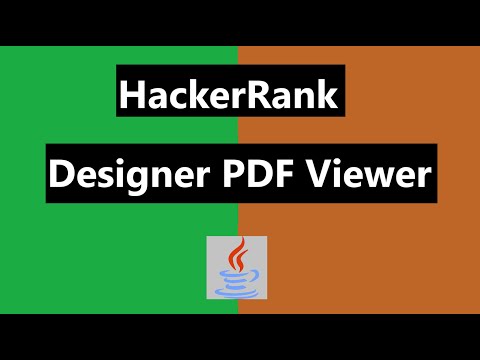 Designer Pdf Viewer Hackerrank Solution Java 8 Hackerrank Algorithms