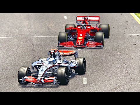 Ferrari F1 2020 vs McLaren F1 2007 - Melbourne