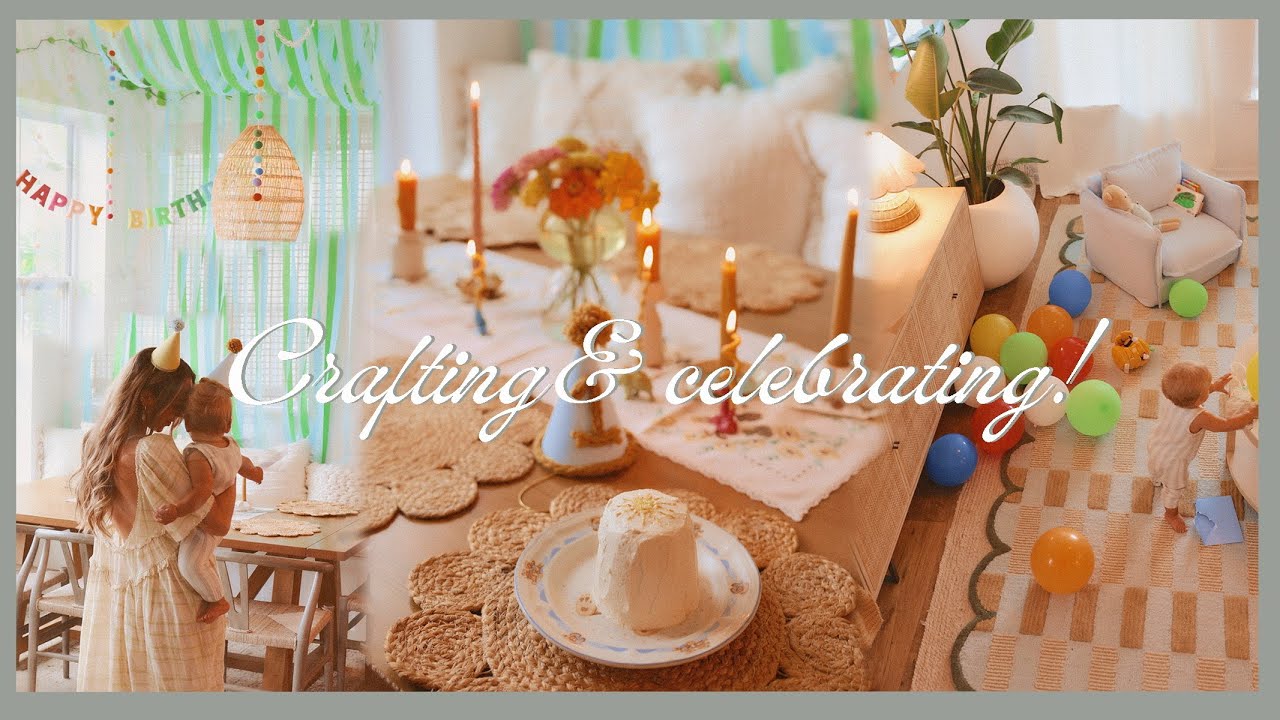 Crafting for our baby’s first birthday…🎨🎈