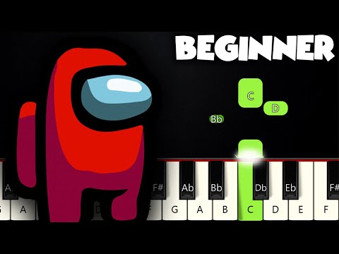Among Us Drip Theme | BEGINNER PIANO TUTORIAL + SHEET MUSIC by Betacustic