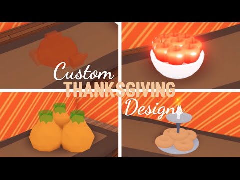 5 Custom THANKSGIVING Design Ideas & Building Hacks (Roblox Adopt me) | Its SugarCoffee Video