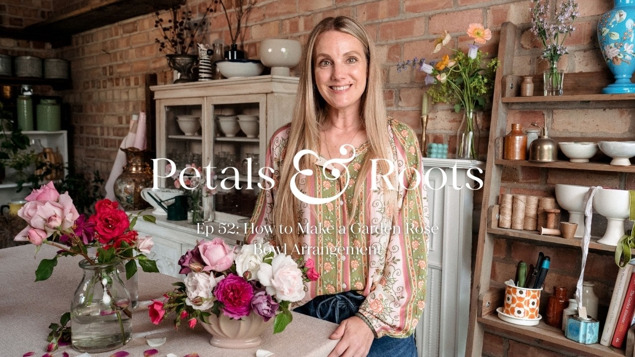 How to Make a Garden Rose Bowl Arrangement | Petals & Roots: Episode 52 - YouTube