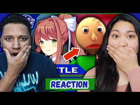 Baldi vs. Monika - Video Game Rap Battle! | Couple Reacts