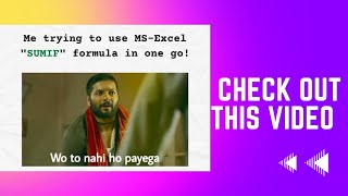 How to Use SUMIF Formula in Excel
