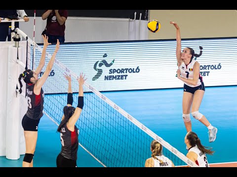 Mila VLAHOVIC (2007 - Pos 2) CEV U17 Final Rd POS Actions vs TUR-GER-GRE | EliteVolley.com