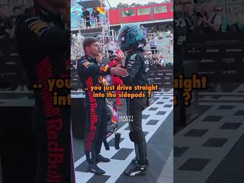 Max Verstappen calls George Russell a D**khead after COLLISION  in Baku #shorts #azerbaijangp #f1