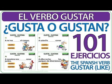 GUSTA or GUSTAN - Exercises with the Spanish verb GUSTAR