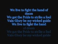 Edguy - Vain Glory Opera lyrics 