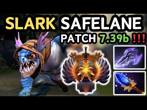🔥 NEW PATCH 7.39b - IMMORTAL SLARK Safelane Gameplay 🔥 Slark Perspective - Dota 2