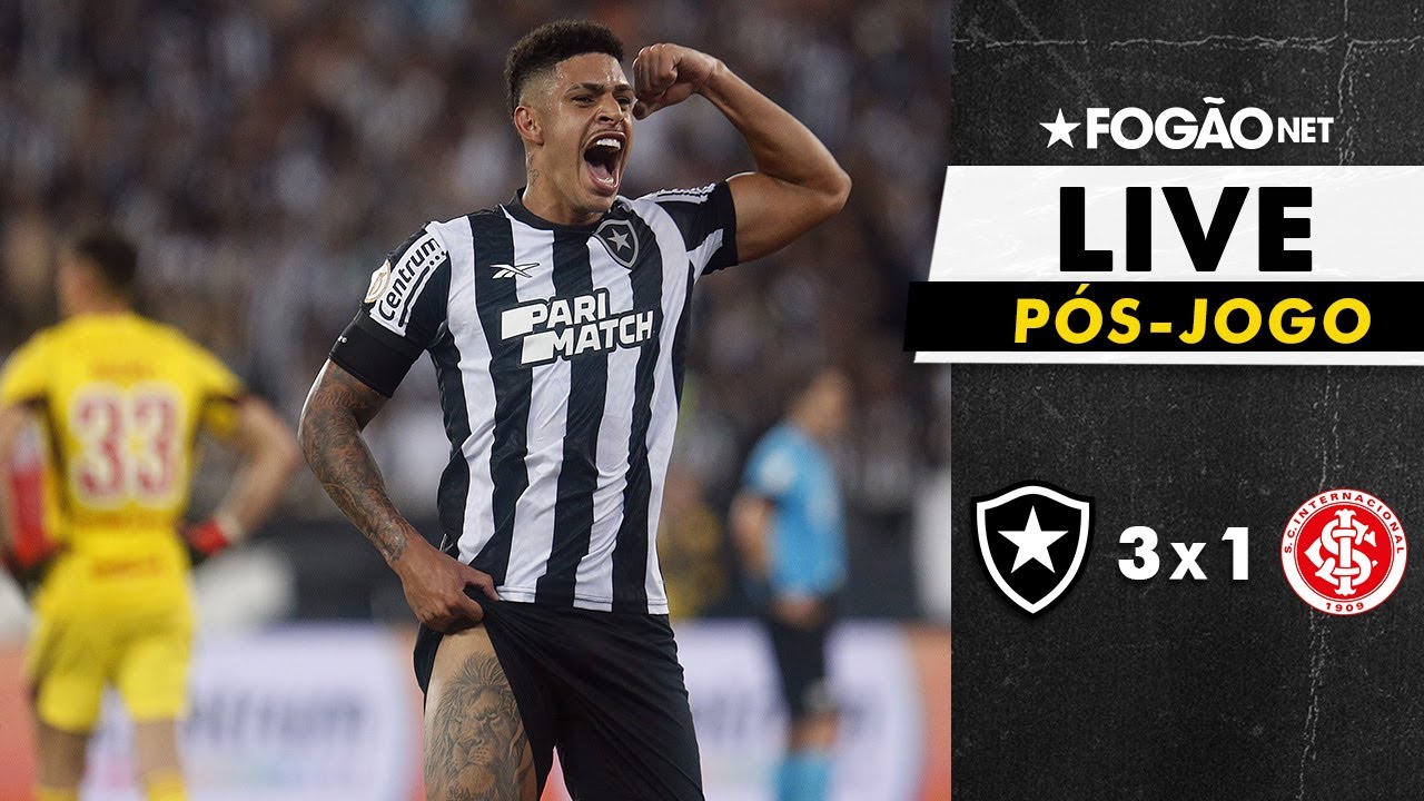 LIVE | Pós-jogo e repercussão da grande vitória do Botafogo sobre o Internacional no Brasileirão